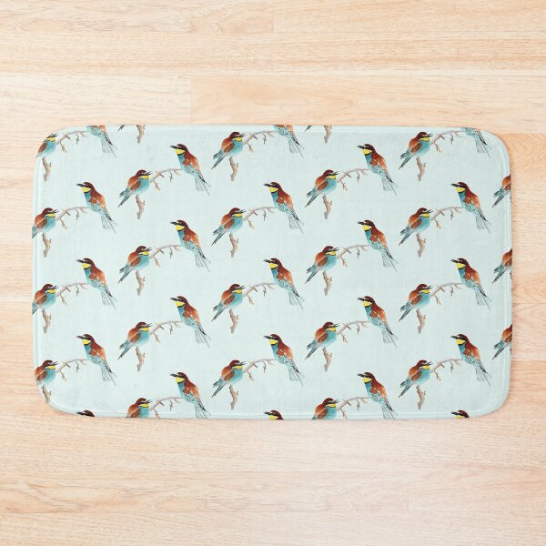 Item preview, Colorful Bee-Eaters Minimalist Bird Art designed and sold by PinkRhinoArt.