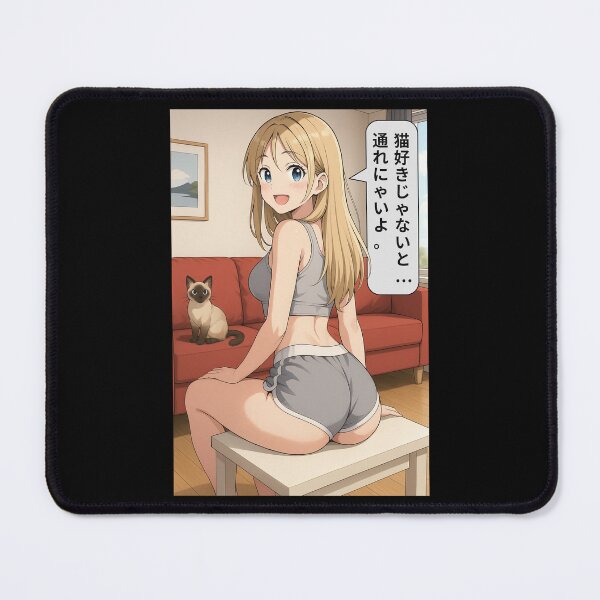 Item preview, Funny Japanese Cat Lover Cute Manga Girl designed and sold by Maljonic.