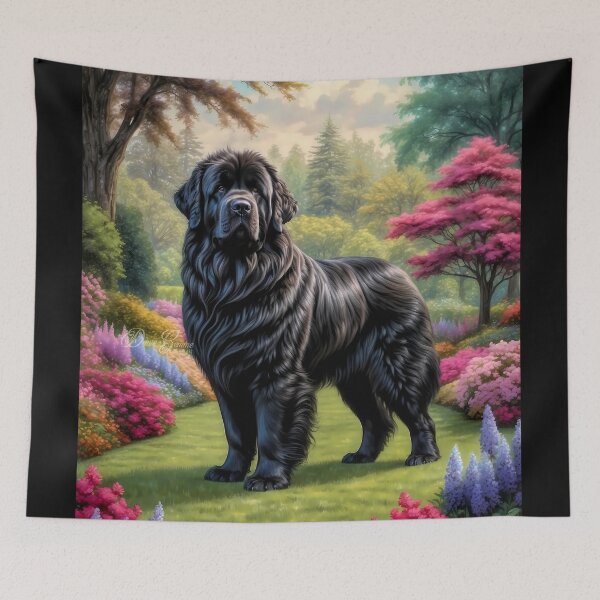 Item preview, Tempest Newfoundland Dog Portrait Painting designed and sold by Heart and Soul Studio.