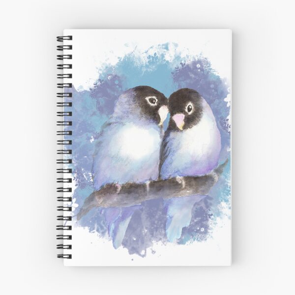 Item preview, Watercolor Blue Lovebird art designed and sold by countrymouse.