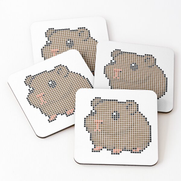 Item preview, Pixeled guinea pig (chocolate) designed and sold by Brain Fart Buffet.
