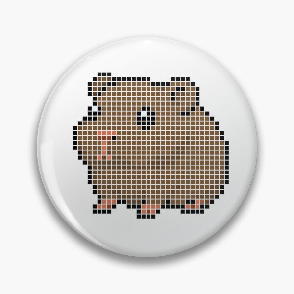 Item preview, Pixeled guinea pig (chocolate) designed and sold by Brain Fart Buffet.