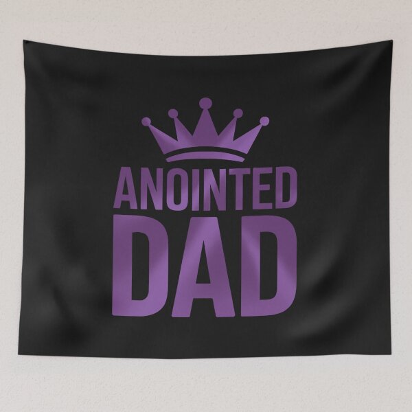 Item preview, Anointed Dad Art: Bold Christian Graphic With Crown designed and sold by elynne9.