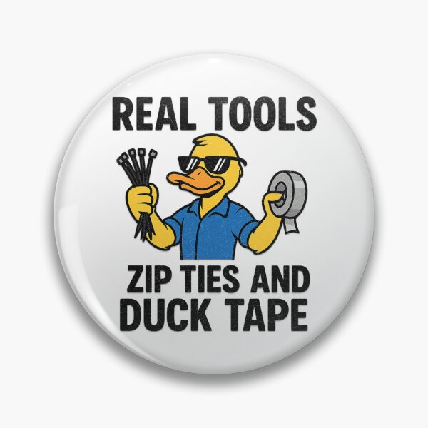 Item preview, Real Tools Zip Ties And Duck Tape Funny Duct Tape Mechanic Cool Duck Yellow Duck Garage Automotive Racing Car Tuner Tool Box designed and sold by CarantinedChaos.