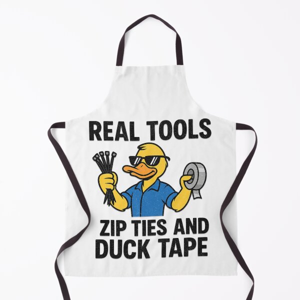 Item preview, Real Tools Zip Ties And Duck Tape Funny Duct Tape Mechanic Cool Duck Yellow Duck Garage Automotive Racing Car Tuner Tool Box designed and sold by CarantinedChaos.