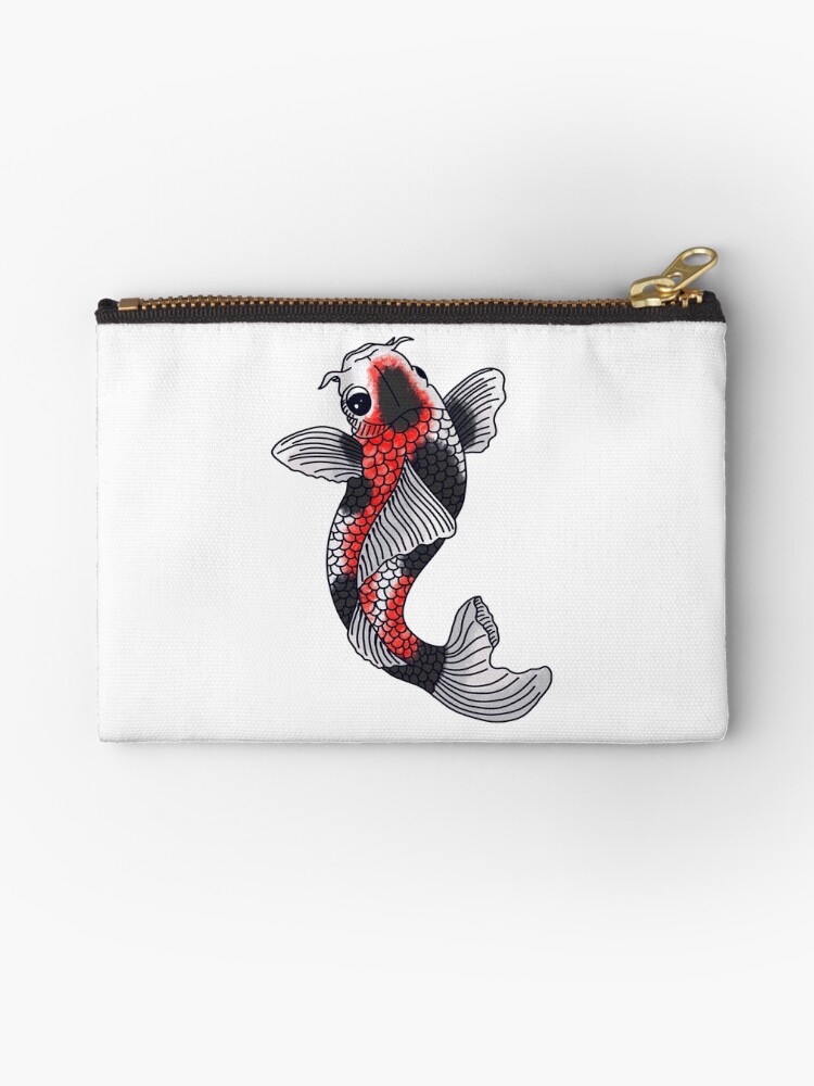 Thumbnail 1 of 4, Zipper Pouch, Koi - Doitsu Style designed and sold by emmytheesthe.