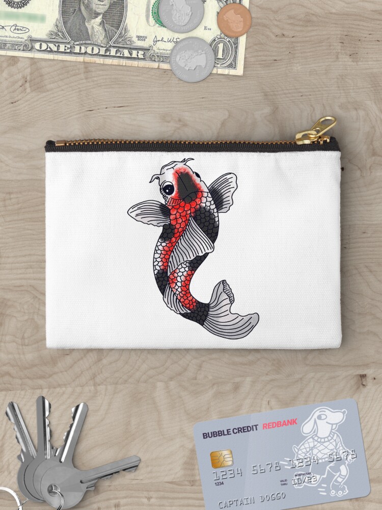 Thumbnail 3 of 4, Zipper Pouch, Koi - Doitsu Style designed and sold by emmytheesthe.