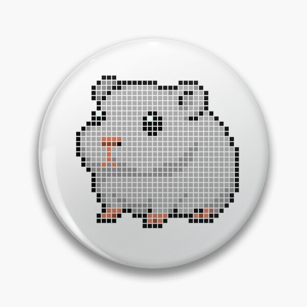 Item preview, Pixeled guinea pig (silver) designed and sold by Brain Fart Buffet.