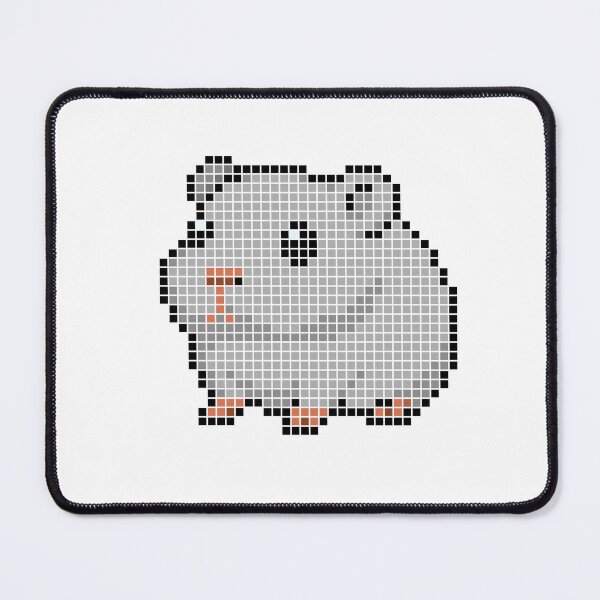 Item preview, Pixeled guinea pig (silver) designed and sold by Brain Fart Buffet.