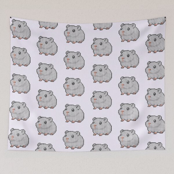 Item preview, Pixeled guinea pig (silver) designed and sold by Brain Fart Buffet.