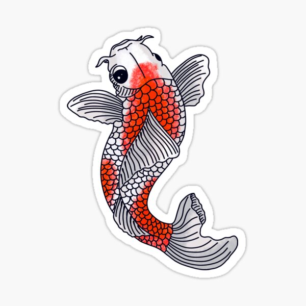 Koi - Kohaku Style Sticker