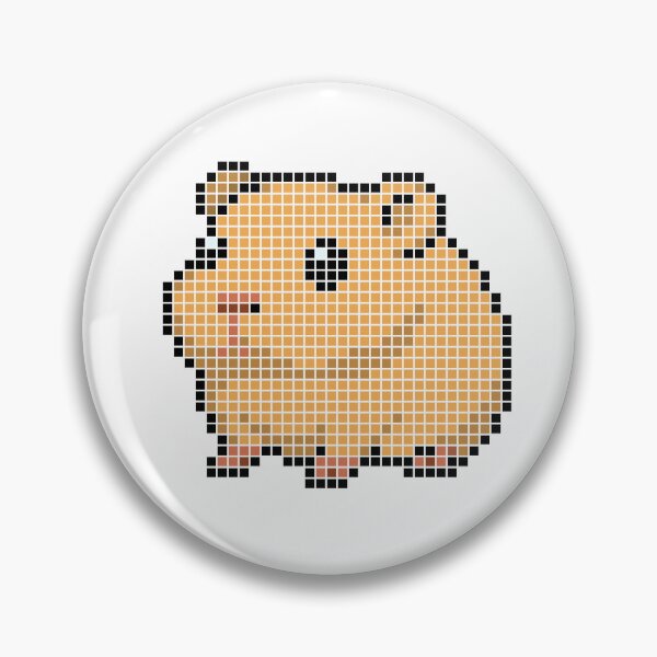 Item preview, Pixeled guinea pig (gold) designed and sold by Brain Fart Buffet.