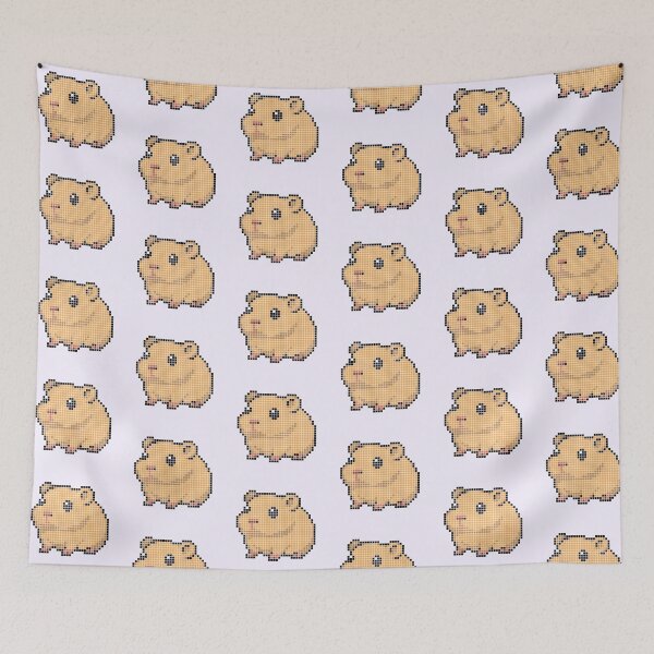 Item preview, Pixeled guinea pig (gold) designed and sold by Brain Fart Buffet.