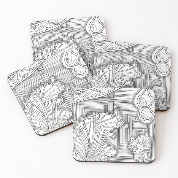 Item preview, Zentangle Drawing Black and White designed and sold by HydrangeaDelMar.