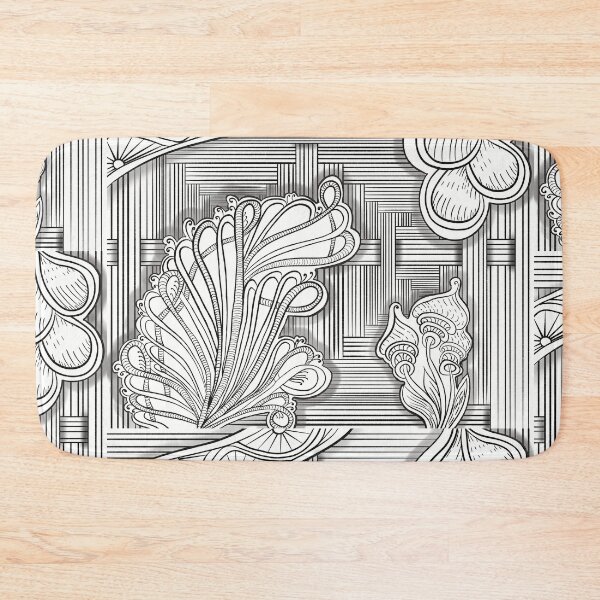 Item preview, Zentangle Drawing Black and White designed and sold by HydrangeaDelMar.