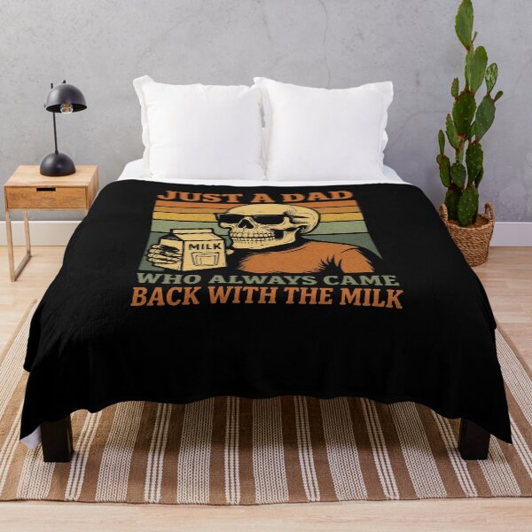 Item preview, Just A Dad Who Always Came Back With The Milk,Retro Dad,Funny Dad,Dad Joke,Skeleton Fatherhood ,Father's Day Gift  designed and sold by Orvista.