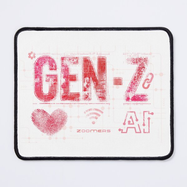 Item preview, Gen-Z, red and white retro-style graphics, technology, zoomers designed and sold by silent-violin.