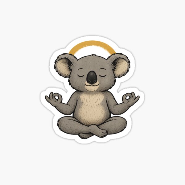 Aperçu de l'œuvre Koala zen en méditation – Art animalier de pleine conscience pour une ambiance calme créée et vendue par Cam's Gallery.