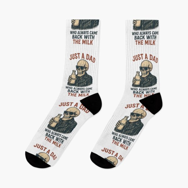 Item preview, Just A Dad Who Always Came Back With The Milk,Funny Dad,Dad Joke,Skeleton Fatherhood ,Father's Day Gift  designed and sold by Orvista.