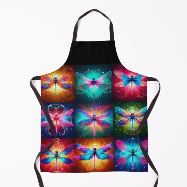 Item preview, Glowing Dragonfly Collage – Vibrant 9-Grid Insect Art designed and sold by EmeraldeaArt.