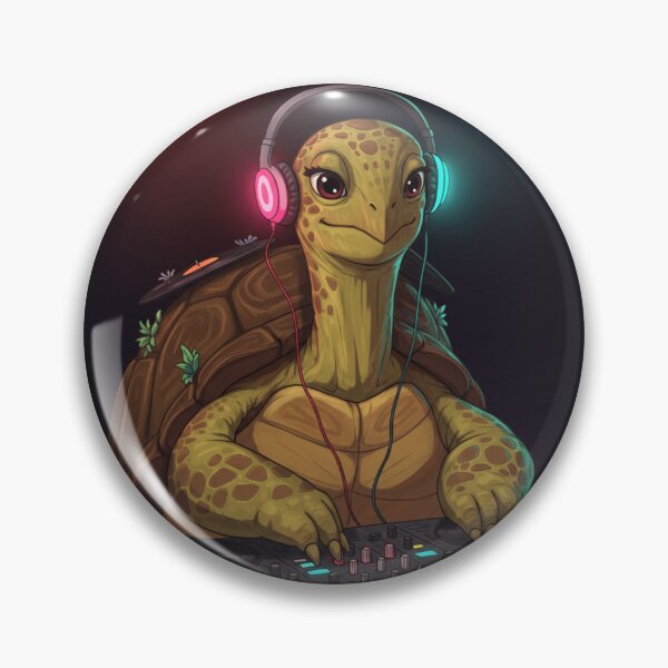 Item preview, Tortue Tempo – The Shell-Spinning DJ Turtle designed and sold by Dead Pixel Club.
