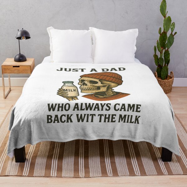 Item preview, Just A Dad Who Always Came Back With The Milk,Funny Dad,Dad Joke,Skeleton Fatherhood ,Father's Day Gift designed and sold by Orvista.
