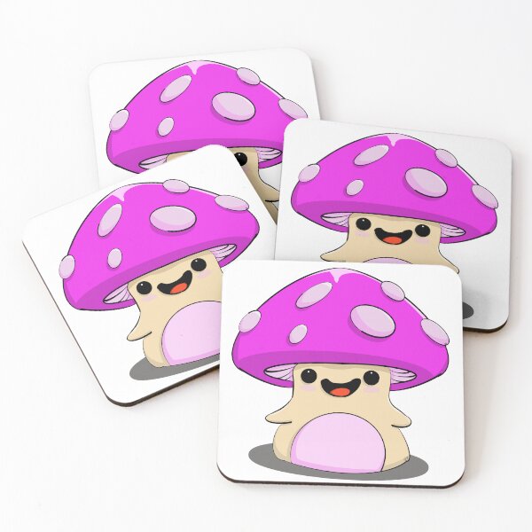 Aperçu de l'œuvre Champignon rose joyeux créée et vendue par Cloudish.