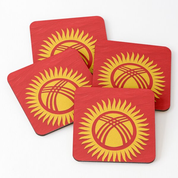 Item preview, Kyrgyzstan Flag – Brushstroke Texture Art designed and sold by PrometheusStyle.