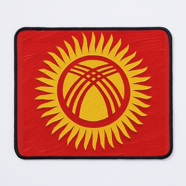 Item preview, Kyrgyzstan Flag – Brushstroke Texture Art designed and sold by PrometheusStyle.