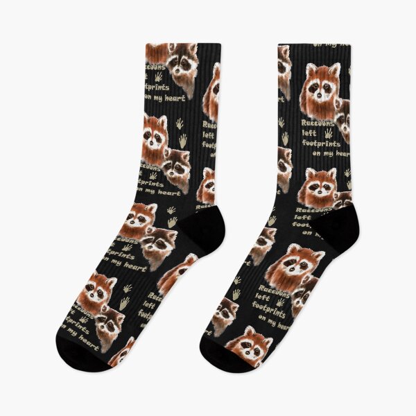 Item preview, Raccoons left Footprints on my Heart, Humor  designed and sold by countrymouse.