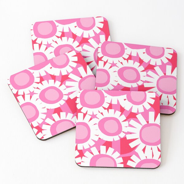 Item preview, Bold Vivid Modern Garden in Neon Red and Hot Pink designed and sold by Deutschic.