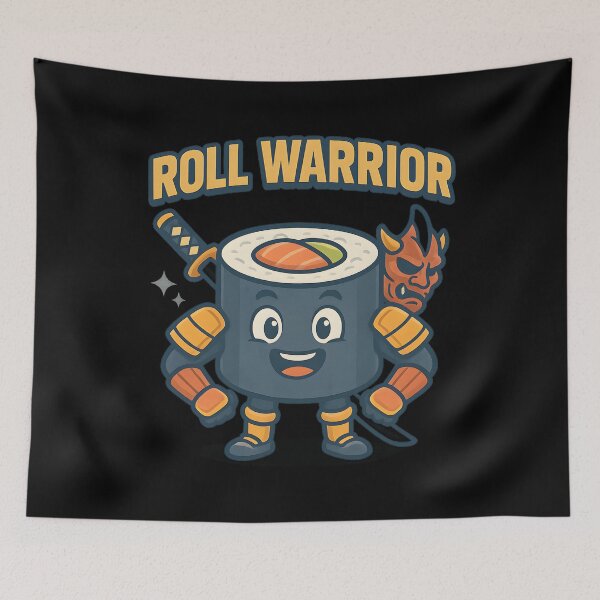 Item preview, Roll Warrior Sushi Fighter Design designed and sold by MysticArtisan.