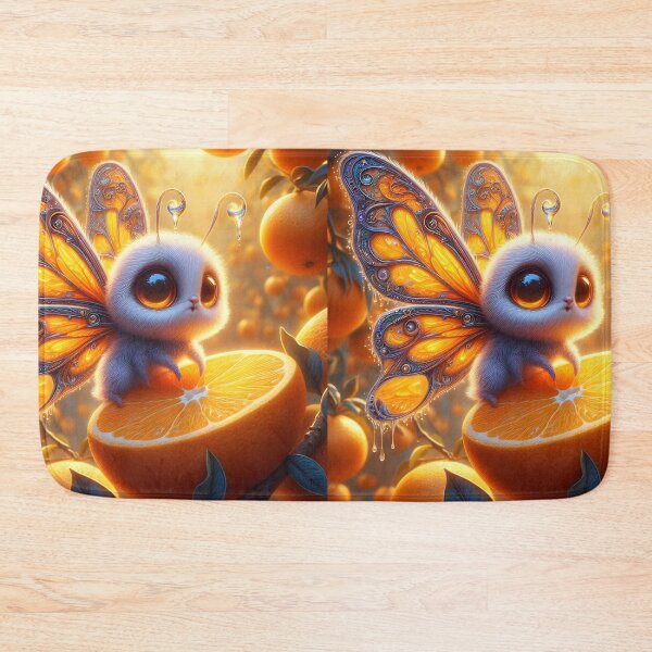 Item preview, Fluffy Creature Orange Butterfly in Otange Orchard designed and sold by EmeraldeaArt.