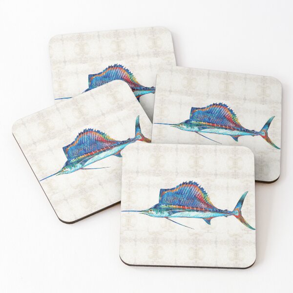 Item preview, Colorful Sailfish Fish Art designed and sold by Sharon Cummings Art.