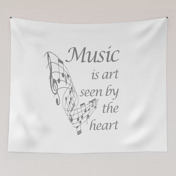 Item preview, Music is Art seen by the Heart Inspirational Quote designed and sold by countrymouse.