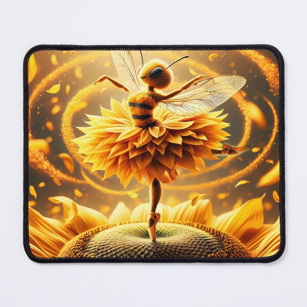 Item preview, Sunflower Ballet — Bee Ballerina Dancing in Summer Glo designed and sold by EmeraldeaArt.