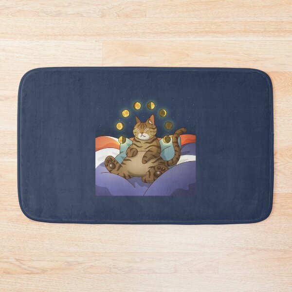 Item preview, Sleepy Cat with Moon Phases designed and sold by Kyna Arts.