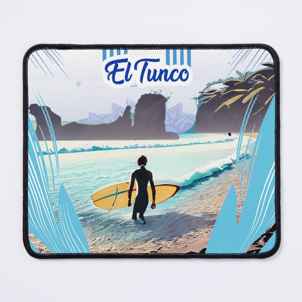 Item preview, El Tunco Beach – Tropical Art from El Salvador with Retro Surf Style designed and sold by emolinasv2023.
