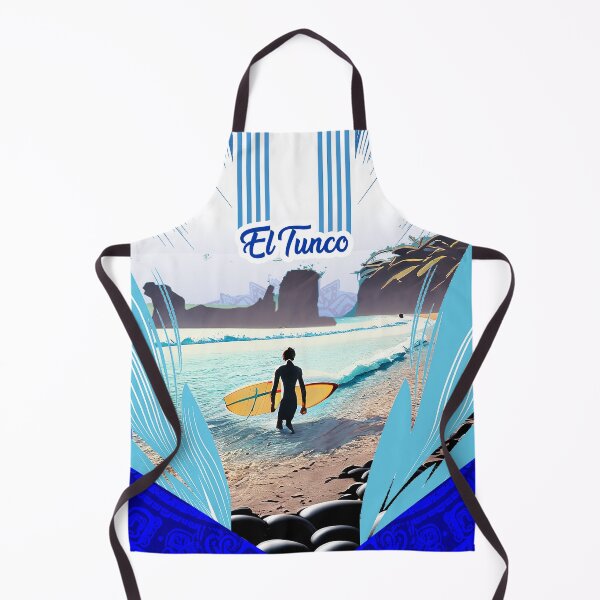 Item preview, El Tunco Beach – Tropical Art from El Salvador with Retro Surf Style designed and sold by emolinasv2023.