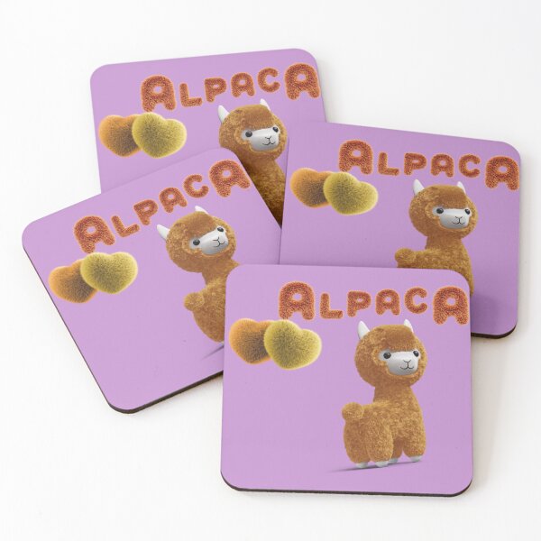 Aperçu de l'œuvre Alpaga kawaii avec lettrage flou créée et vendue par ToscaniArt.