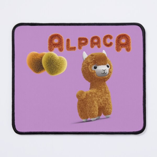 Item preview, Kawaii Alpaca with Fuzzy Lettering designed and sold by ToscaniArt.
