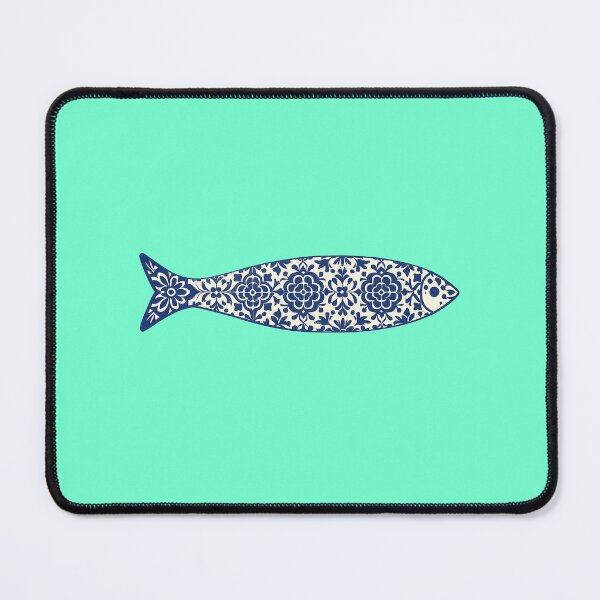 Item preview, Azulejo Fish Art – Portuguese Tile Pattern Design designed and sold by weirdfishes123.