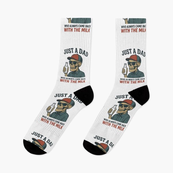 Item preview, Just A Dad Who Always Came Back With The Milk,Funny Dad,Dad Joke,Skeleton Fatherhood ,Father's Day Gift  designed and sold by Orvista.