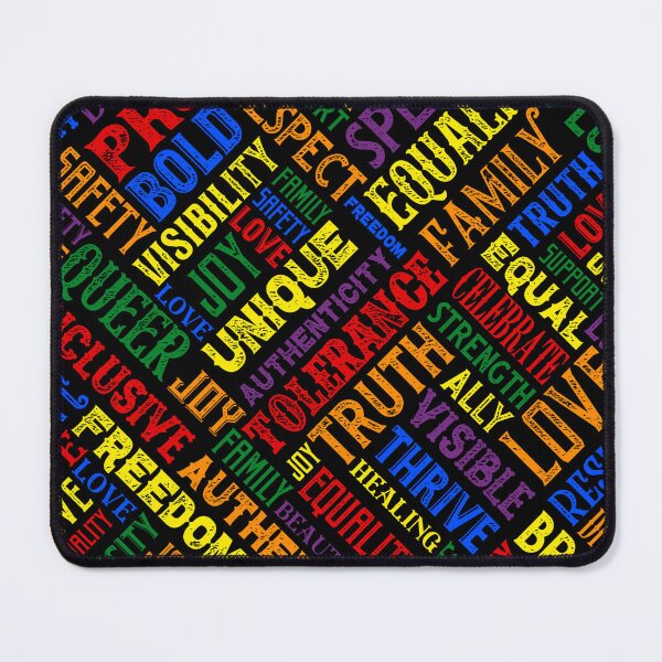 Item preview, Pride Month Uplifting Word Collage | LGBT+ Typographic Print designed and sold by thaneydesign.