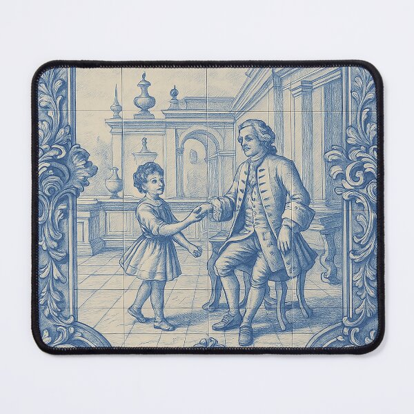Item preview, Portuguese Azulejo Tile Art – Vintage Blue and White Classical Scene designed and sold by weirdfishes123.