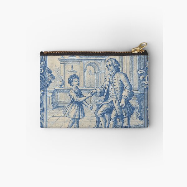 Item preview, Portuguese Azulejo Tile Art – Vintage Blue and White Classical Scene designed and sold by weirdfishes123.
