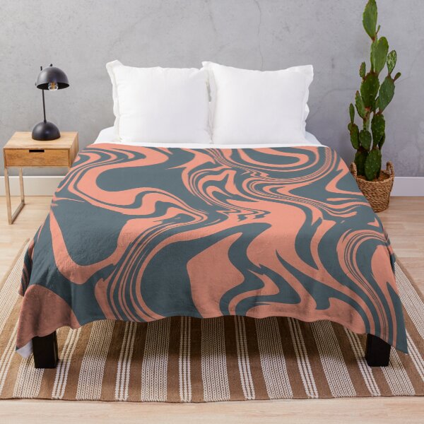 Item preview, Fluid Swirls in Coral and Grey designed and sold by Owcomm.