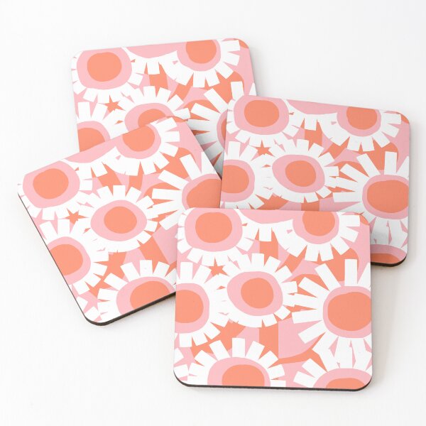 Item preview, Iconic Modern Garden in Pastel Pink and Orange designed and sold by Deutschic.