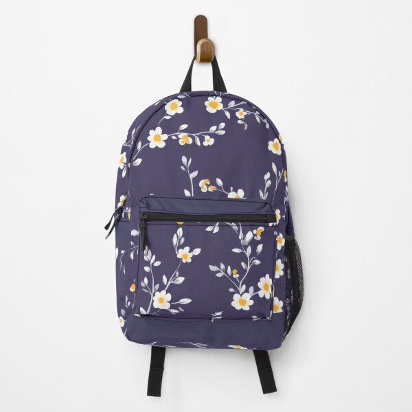 Item preview, Small white flowers on a blue background designed and sold by Garden Sunrise.