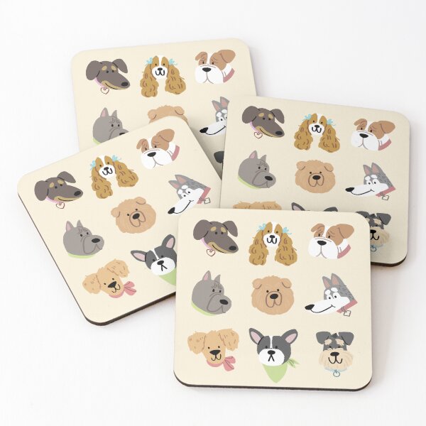 Item preview, Dog Faces Pattern designed and sold by QuackyDoodles.